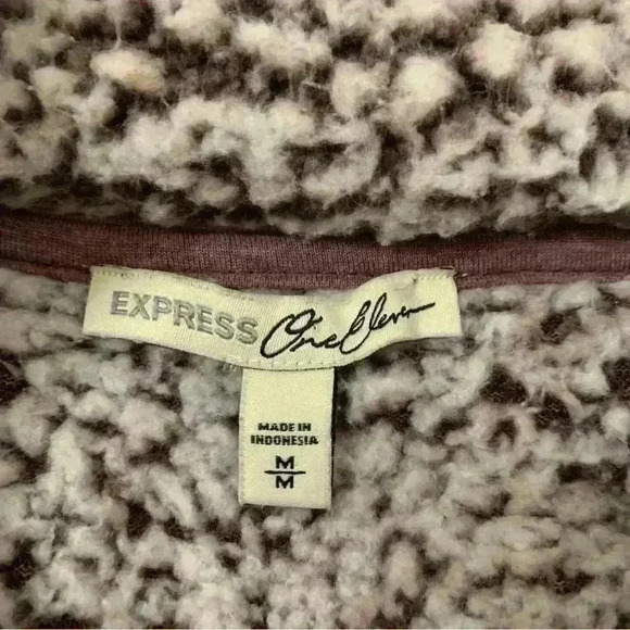 Express One Eleven Sherpa Jacket Size Medium - Picture 7 of 9